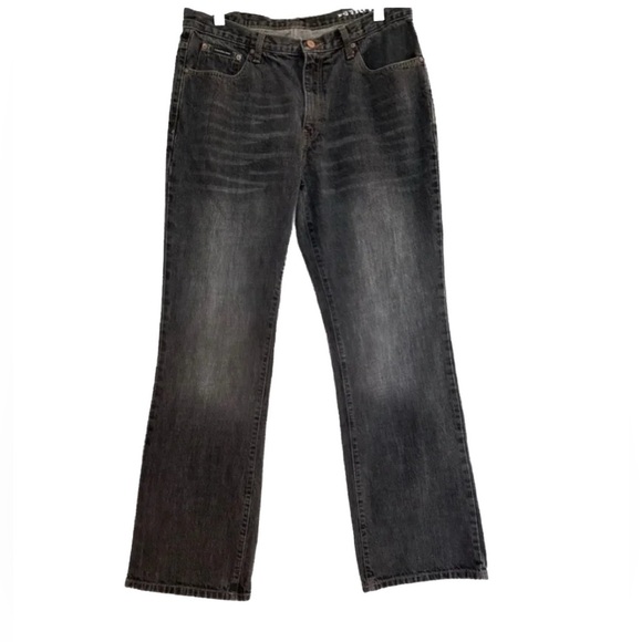CALVIN KLEIN ~ Men’s black wash jeans 34 x 32 bootcut casual dressy masculine - Picture 1 of 6